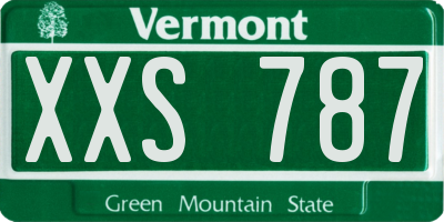 VT license plate XXS787