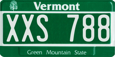 VT license plate XXS788