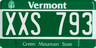 VT license plate XXS793