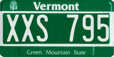 VT license plate XXS795