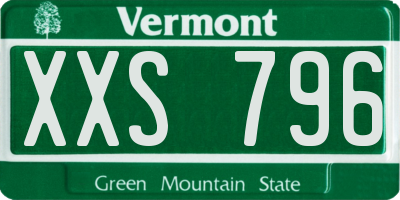 VT license plate XXS796