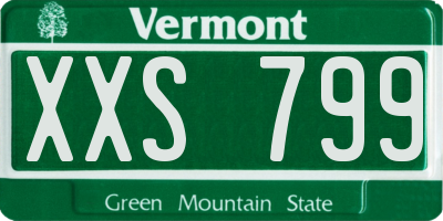 VT license plate XXS799
