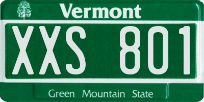 VT license plate XXS801