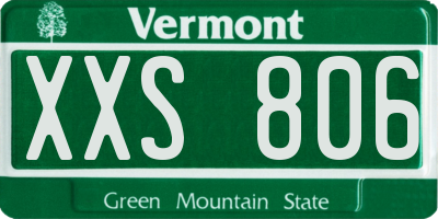 VT license plate XXS806