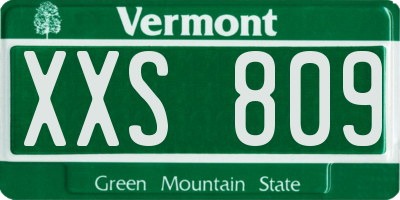 VT license plate XXS809