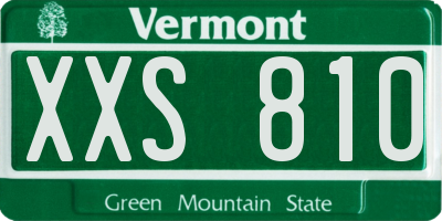 VT license plate XXS810