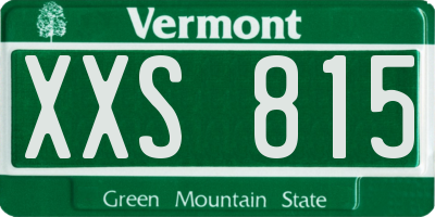 VT license plate XXS815