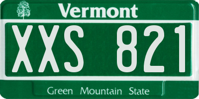 VT license plate XXS821