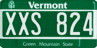 VT license plate XXS824