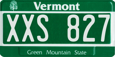 VT license plate XXS827