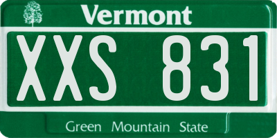 VT license plate XXS831