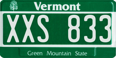 VT license plate XXS833