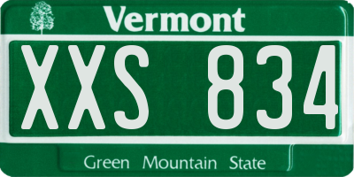 VT license plate XXS834