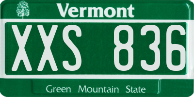 VT license plate XXS836