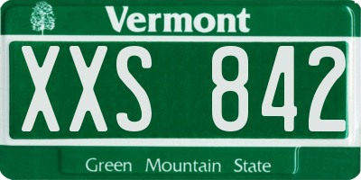 VT license plate XXS842