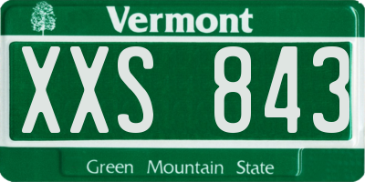VT license plate XXS843