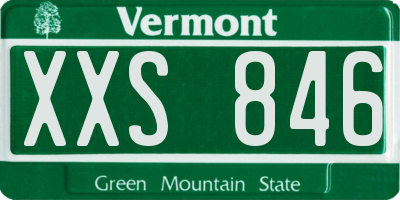 VT license plate XXS846