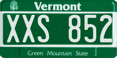 VT license plate XXS852