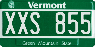 VT license plate XXS855