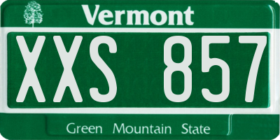 VT license plate XXS857
