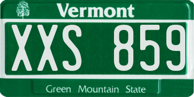 VT license plate XXS859