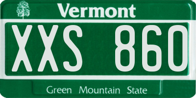 VT license plate XXS860