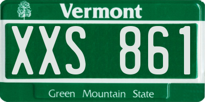 VT license plate XXS861