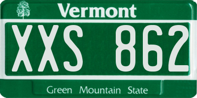 VT license plate XXS862