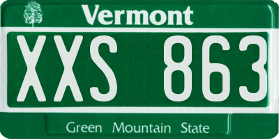 VT license plate XXS863
