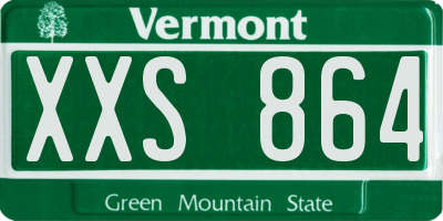 VT license plate XXS864