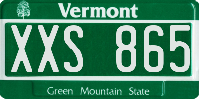 VT license plate XXS865