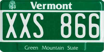 VT license plate XXS866