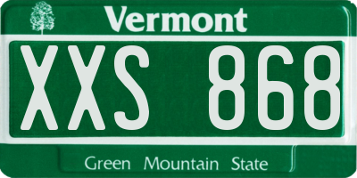 VT license plate XXS868