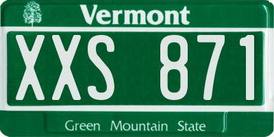 VT license plate XXS871