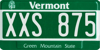 VT license plate XXS875
