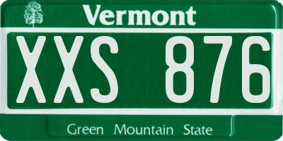 VT license plate XXS876