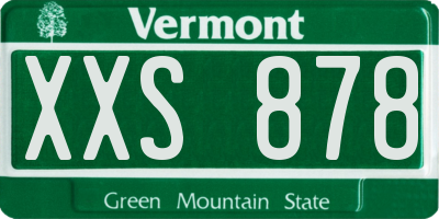 VT license plate XXS878
