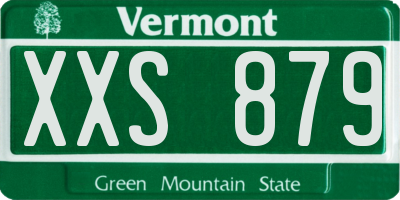 VT license plate XXS879