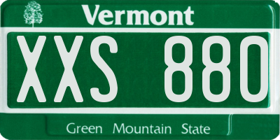 VT license plate XXS880