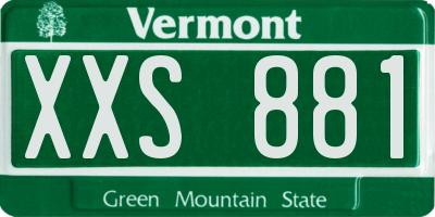 VT license plate XXS881