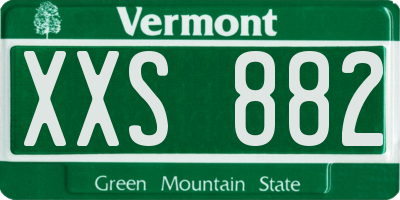 VT license plate XXS882