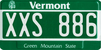VT license plate XXS886