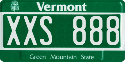 VT license plate XXS888