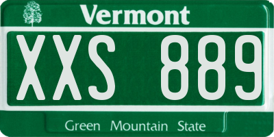 VT license plate XXS889