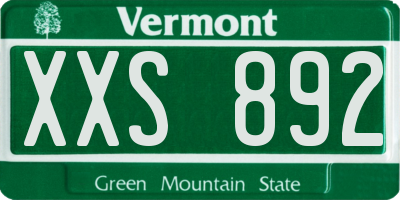 VT license plate XXS892