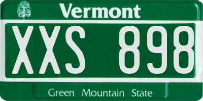 VT license plate XXS898