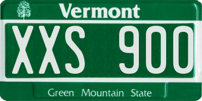 VT license plate XXS900