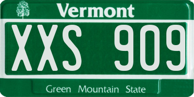 VT license plate XXS909