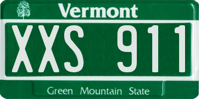 VT license plate XXS911