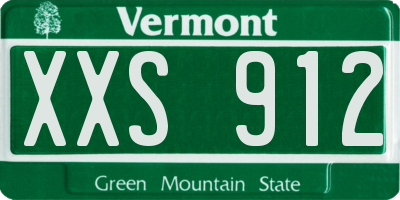 VT license plate XXS912